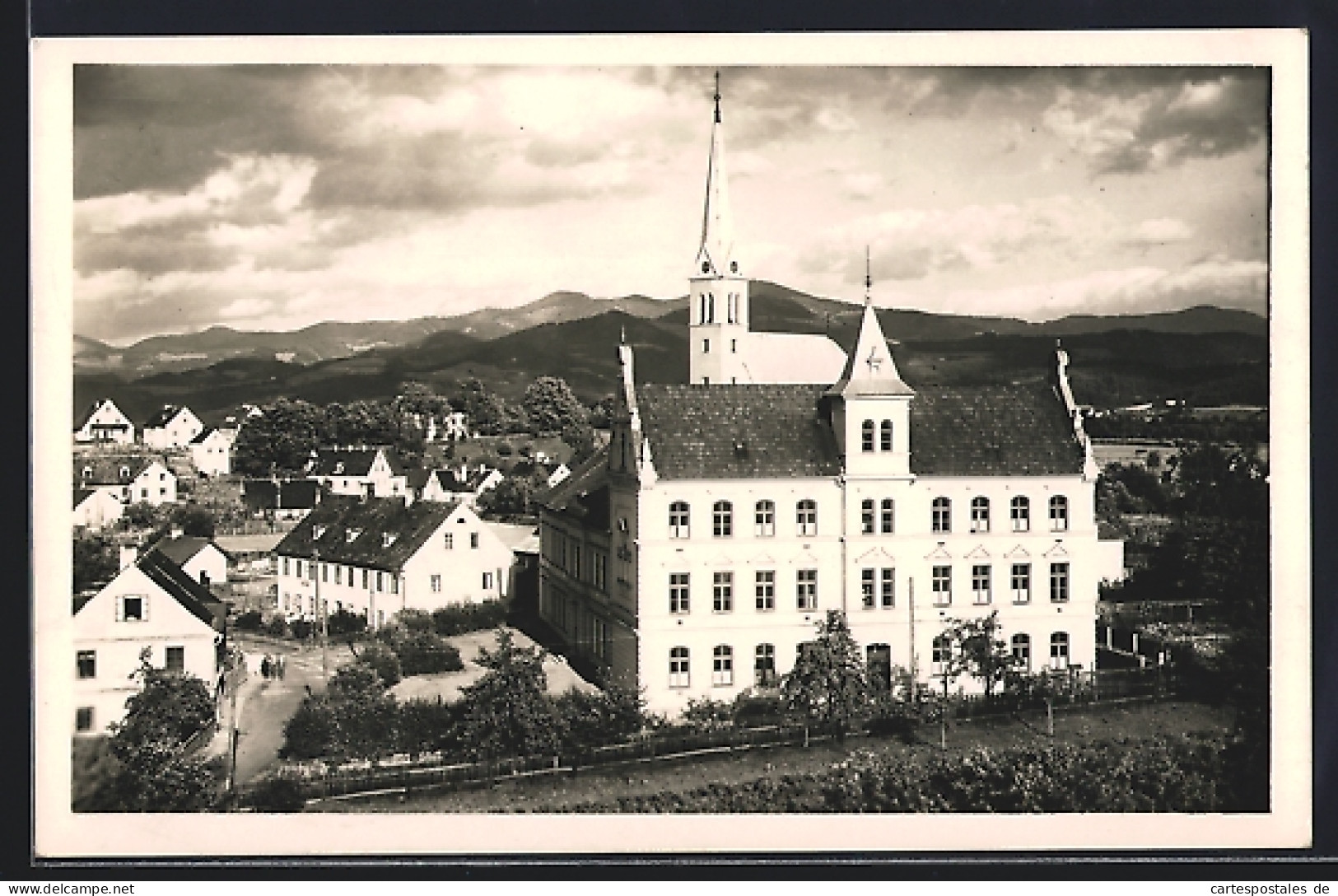 AK Zeltweg, Teilansicht mit der Kirche