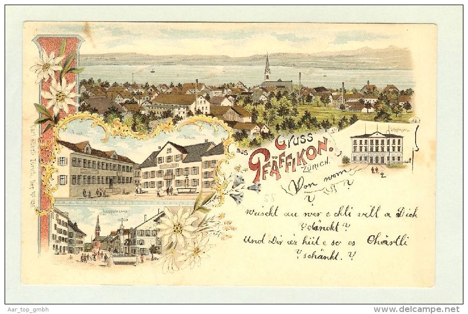 AK ZH Pfäffikon 1901-07-10 Litho C.Künzli # 1250