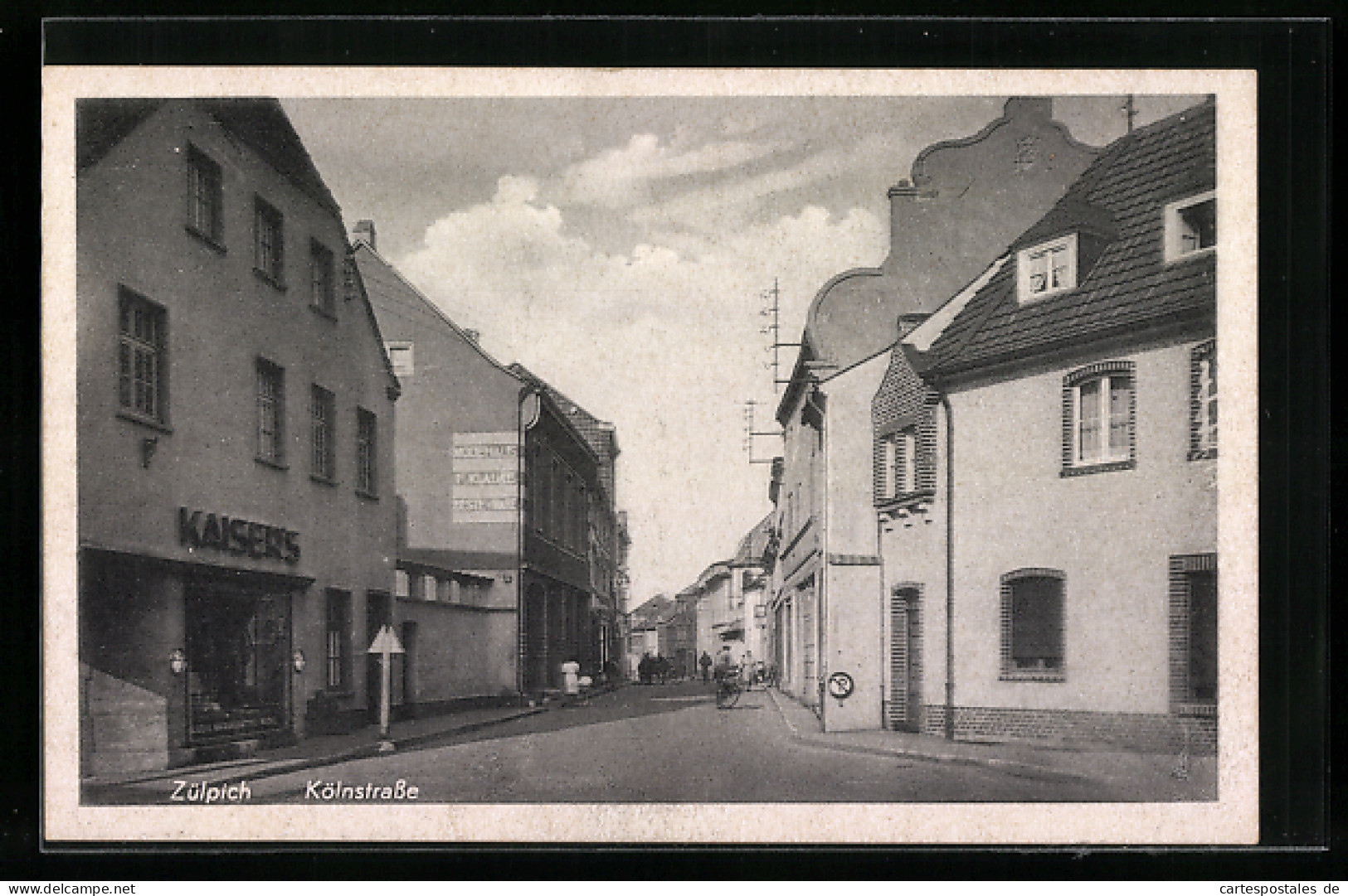 AK Zülpich, Kölnstrasse mit Kaiser`s Geschäft