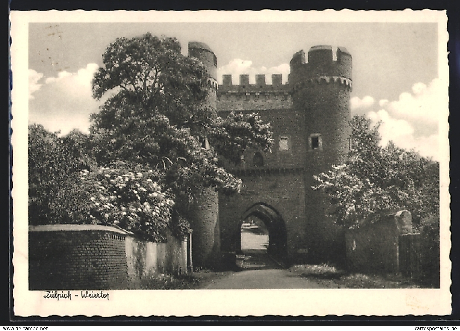 AK Zülpich, Weiertor im Frühling
