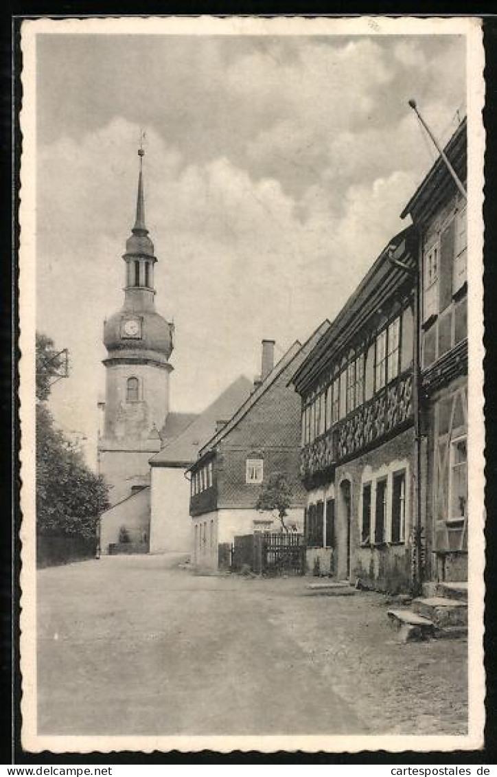 AK Zwönitz, Blick in die Kirchgasse