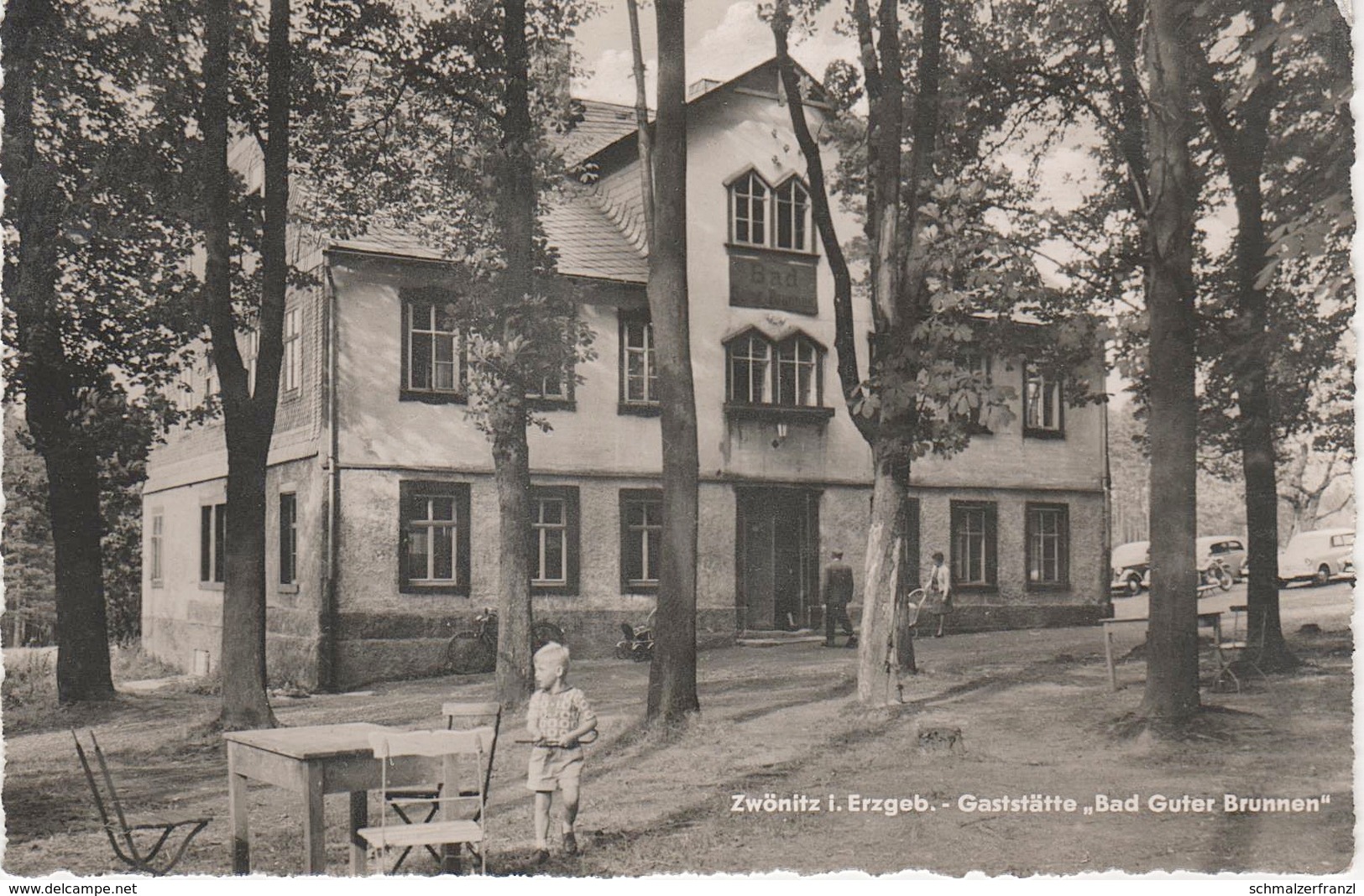 AK Zwönitz Gaststätte Bad Guter Brunnen Gutenbrunn a Niederzwönitz Affalter Lenkersdorf Dorfchemnitz Lößnitz Gablenz DDR