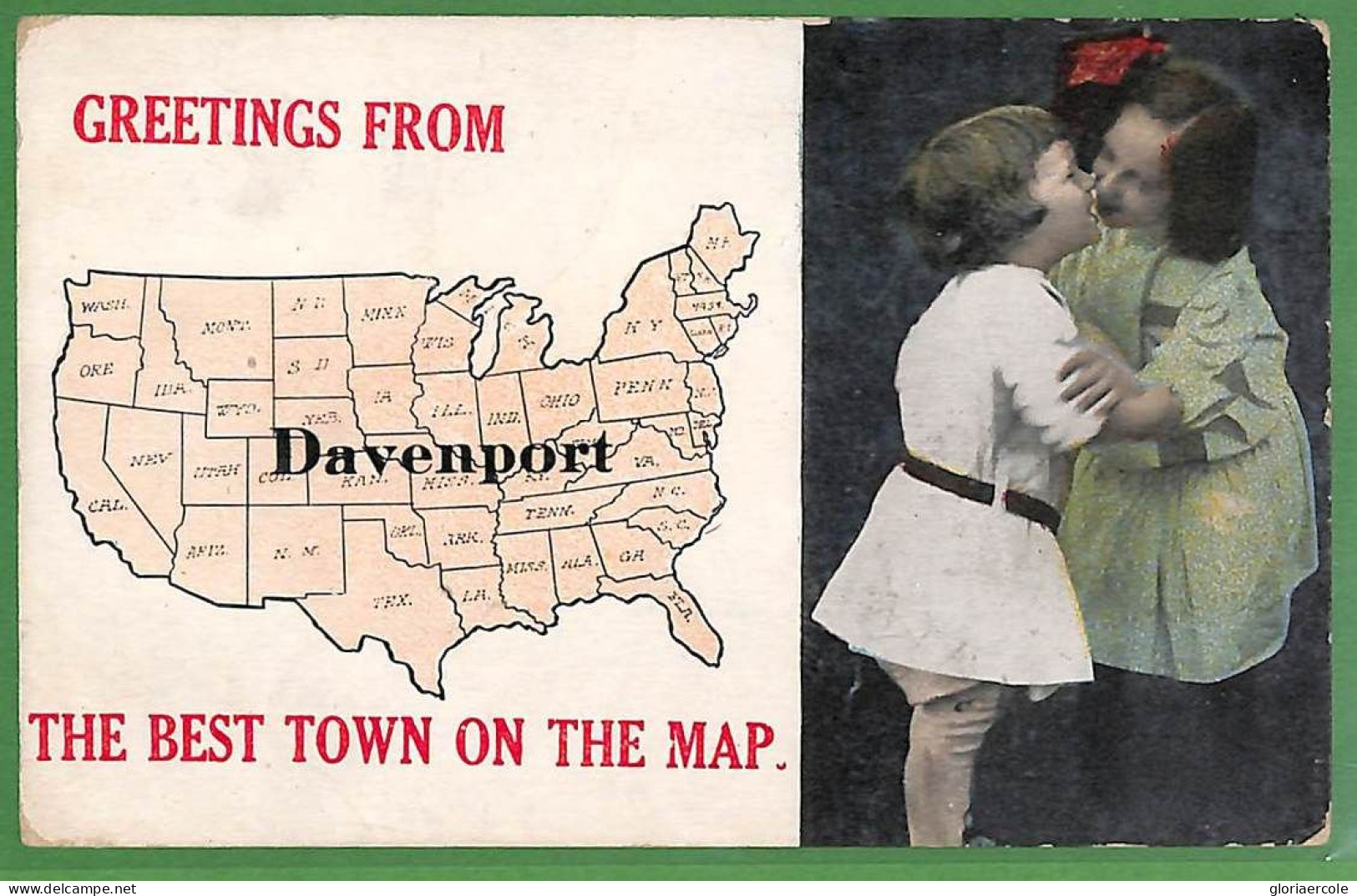 ak7494 - USA - VINTAGE POSTCARD - Iowa, Davenport