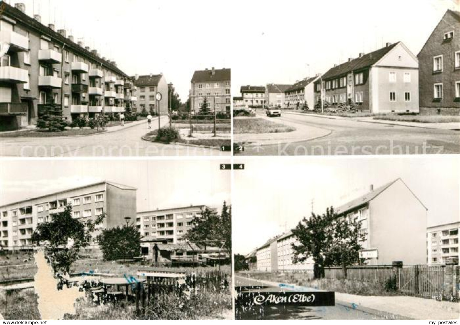 Aken Elbe Strasse der AWG Neue Strasse Neubauviertel Dessauer Landstrasse