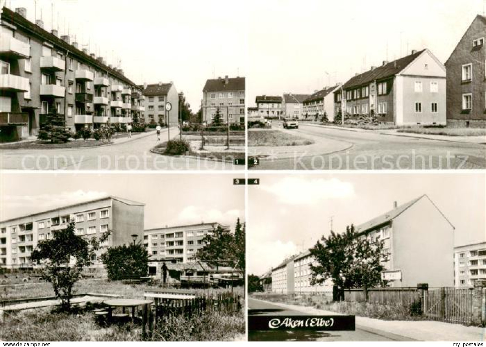 Aken Elbe Strasse der AWG Neue Strasse Neubauviertel Dessauer Landstrasse