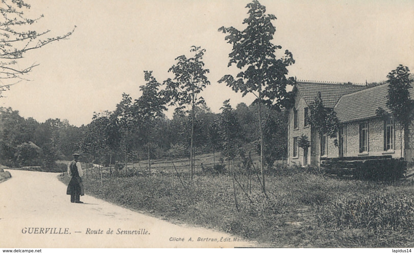 AL 912  / C P A - GUERVILLE     (78)  ROUTE DE SENNEVILLE