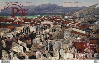 ALBANIA // ALBANIE. SHKODRA (Albanien) - Zerstörter Stadtteil