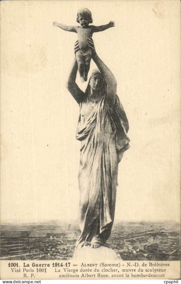Albert CPA Nd de Brebieres La vierge doree du clocher peuvre de Albert Roze