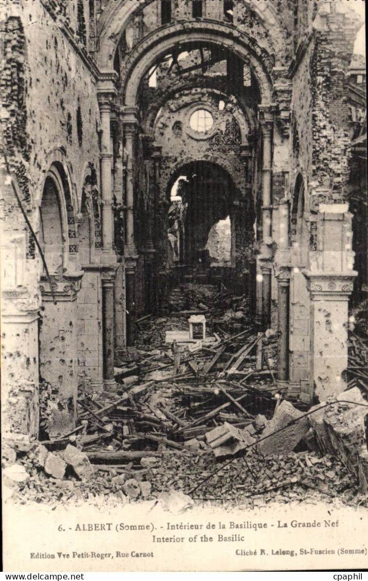 Albert - Interieur de la Basilique - CPA