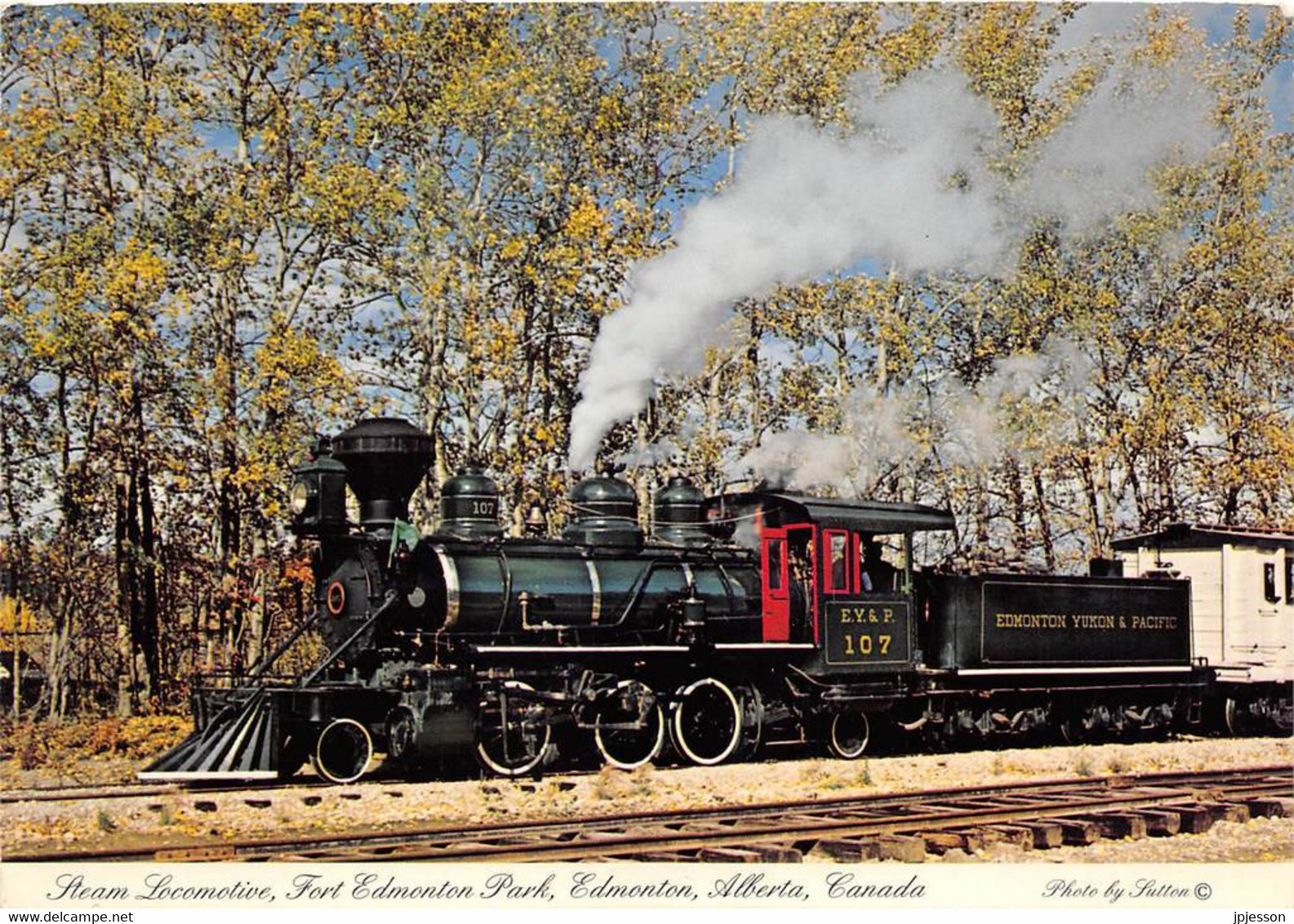 ALBERTA - EDMONTON - STEAM LOCOMOTIVE, FORT EDMONTON PARK