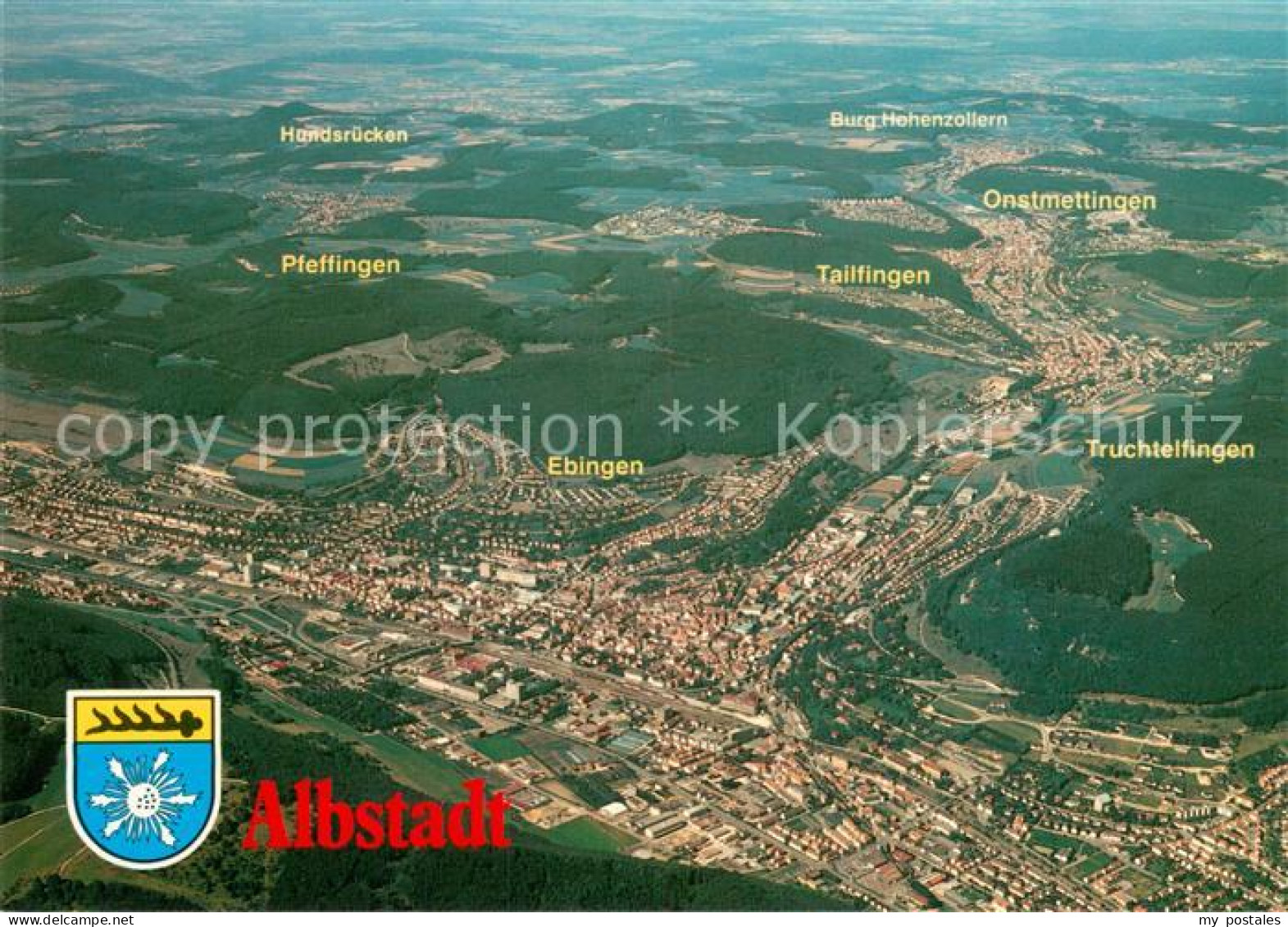 Albstadt Wuerttemberg Fliegeraufnahme Gesamtansicht und Umgebung
