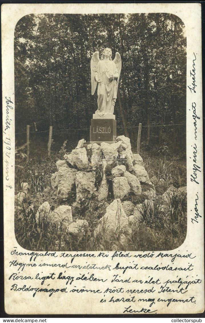 ALCSUTH 1902. Szobor, fotós képeslap