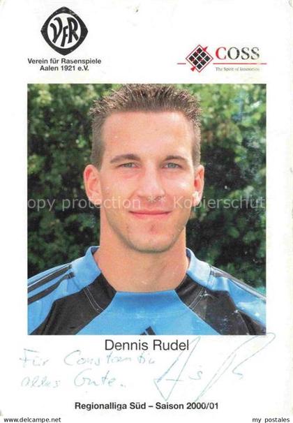 Aalen BW VfR-Aalen Fussball Torwart Autogrammkarte Regionalliga-Sued Portraet Fi