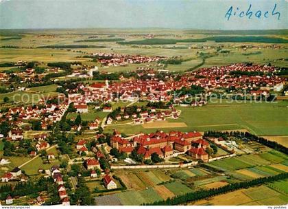 Aichach mit Oberbernbach Fliegeraufnahme