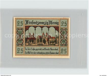 Aken Elbe 25 Pfennig Gutschein Burg Schloss