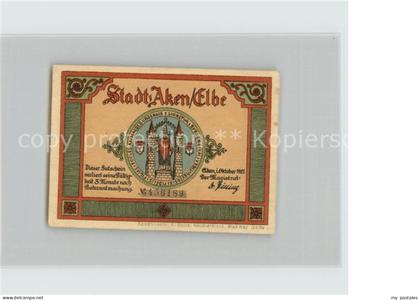 Aken Elbe 5075 Pfennig Gutschein Burg Tor