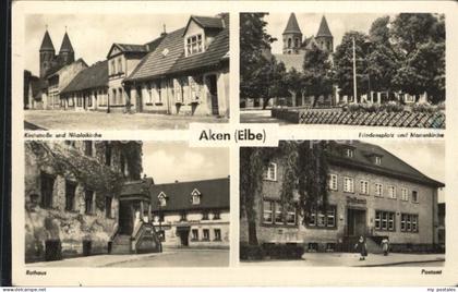Aken Elbe Kirchstrasse Nikolaikirche Rathaus Postamt Marienkirche Friedensplatz