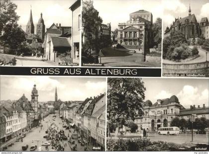 Altenburg Thueringen Altenburg Rote Sitzen Landestheater Schloss Kirche Markt Ba