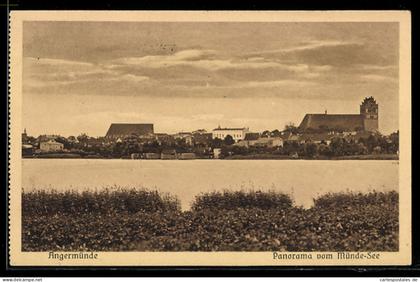 AK Angermünde, Ortspanorama vom Münde-See
