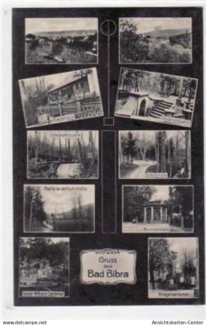 39013025 - Bad Bibra mit verschiedenen Abbildungen gelaufen von 1917. Gute Erhaltung.