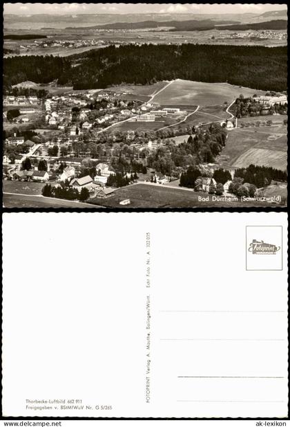 Ansichtskarte Bad Dürrheim Luftansicht Bad Dürrheim und Umland 1950