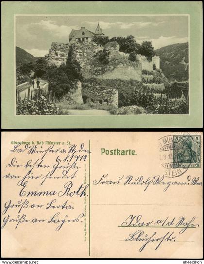 Bad Münster am Stein-Ebernburg Blick auf die Ebernburg (Castle) 1912