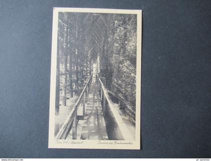 AK 1937 Deutsches Reich Bad Orb im Spessart Inneres des Gradierwerkes / Saline nach Rüsselsheim Adam Opel AG