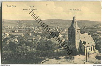 Bad Orb - Total mit katholischer Kirche - Verlag Martinuskaufhalle Bad Orb Kurpark