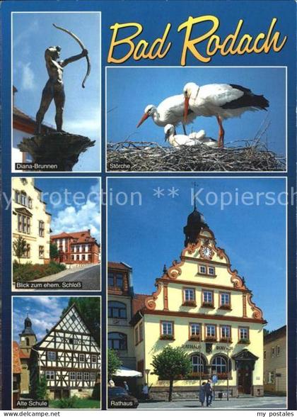 Bad Rodach Diana-Brunnen Sroerche Rathaus Alte Schule