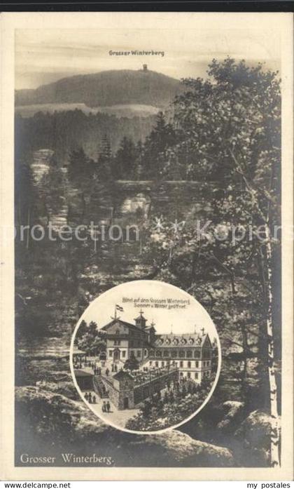 Grosser Winterberg Saechs. Schweiz Blick vom kleinen Winterberg
