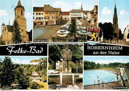 Sobernheim Felke Bad Kurhaus Dhonau Marktplatz Kirche Felke Denkmal Schwimmbad