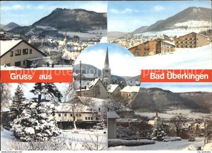 Bad ueberkingen Teilansichten Kirche Kurhotel im Winter