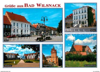 Bad Wilsnack Markt Rathaus Elbtalklinik Plattenburg Wunderblutkirche