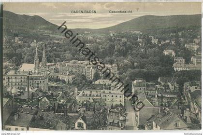 Baden-Baden - Gesamtansicht - Verlag Fr. Spies Baden-Baden ca. 1910
