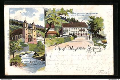 AK Rippoldsau-Klösterle i. Schwarzwald, Gasthaus zum Erbprinzen Alt-Klösterle, Wallfahrtskirche