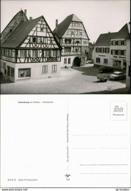 Ansichtskarte Ladenburg (Neckar) Markt - Cafe Conditorei 1963