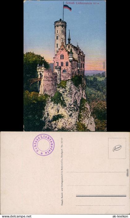 Ansichtskarte Lichtenstein (Württemberg) Schloss Lichtenstein 1920