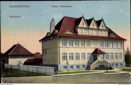 CPA Bernhausen Filderstadt Bade Württemberg, Neues Schulhaus, Turnhalle