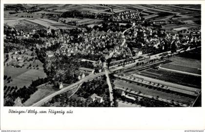 CPA Ditzingen in Württemberg, Ditzingen aus der Vogelperspektive