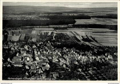 CPA Heimerdingen Ditzingen in Württemberg, Luftaufnahme von viele Dächer, Landschaft, Strohgau