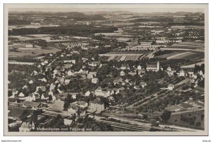 D930/ Meckenbeuren mit Bahnhof Foto  AK Luftbild  ca.1935