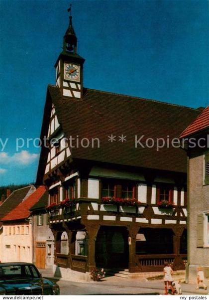 Muehlheim Donau Rathaus mit offener Saeulenhalle