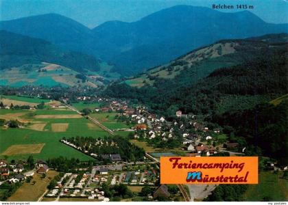 Muenstertal  Schwarzwald Fliegeraufnahme mit Feriencamping Muenstertal und Belch