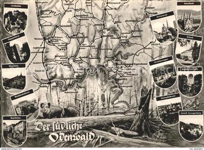 Odenwald Gebietskarte suedlicher Odenwald