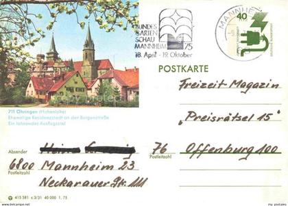 oehringen  Hohenlohe Burg und Kirche