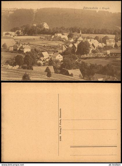 Ansichtskarte Bärenstein (Erzgebirge) Stadt 1922