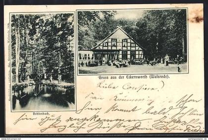 AK Eckernworth /Waldsrode, Bohlenbach und Gasthaus