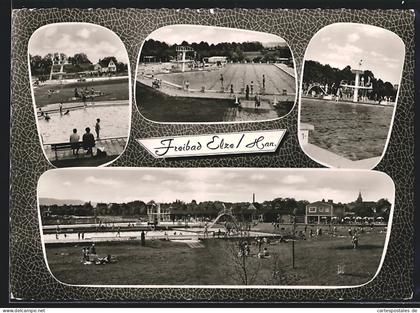 AK Elze /Han., Belebte Szenen aus dem Freibad