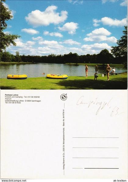 Ansichtskarte Lohne (Oldenburg) Parksee Lohne Freizeit und Camping 1980