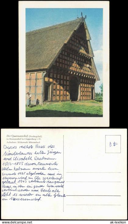 Cloppenburg Der Quatmannshof Vordergiebel Museumsdorf  Cloppenburg i. O. 1965